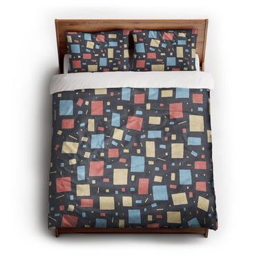Geometric Confetti Twilight queen - cotton - White Backing