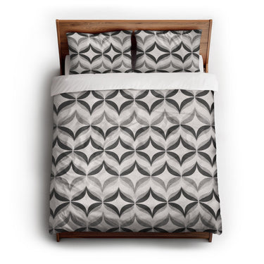 Jasper Greyscale queen - cotton - White Backing