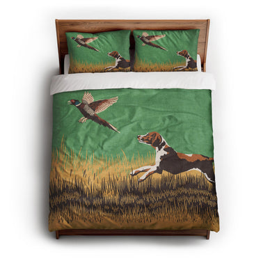 That Dog'll Hunt Green queen - cotton - White Backing