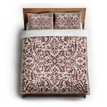 Floranna Ivory & Wine queen - cotton - White Backing