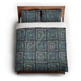 Diego Black & Blue queen - cotton - White Backing
