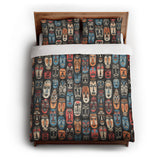 Tribal Masks queen - cotton - White Backing