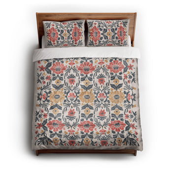 Corriana Navy & Red Duvet Cover
