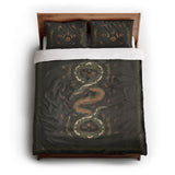 Snake in the Woods queen - cotton - White Backing