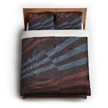 Prisma Maroon & Sky queen - cotton - White Backing