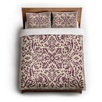 Floranna Ivory & Wine Duvet Cover