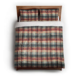 Monaghan Plaid Blue & Red queen - cotton - White Backing