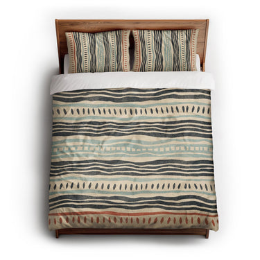 Delsin Blue & Orange queen - cotton - White Backing