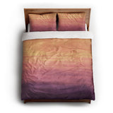 Imogen Watercolor Orange & Purple Ombre queen - cotton - White Backing