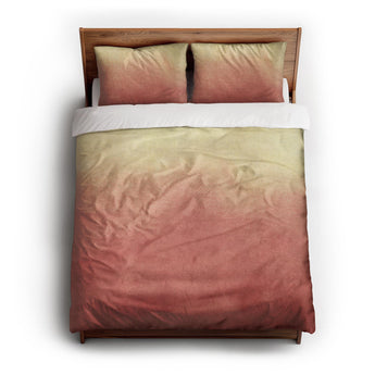Kieran Watercolor Peach Ombre Duvet Cover
