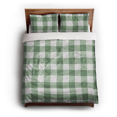 Buffalo Plaid Kelly Green queen - cotton - White Backing