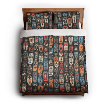 Tribal Masks Duvet Cover