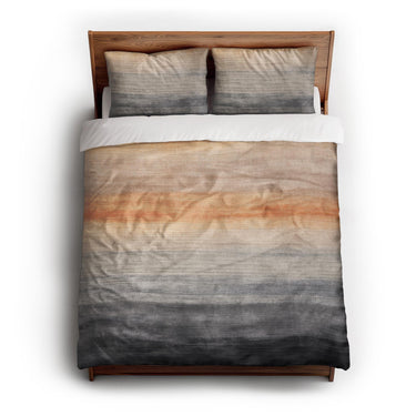 Ruidoso Navy & Burnt Orange queen - cotton - White Backing