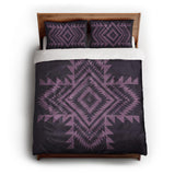 Reyno Lilac & Eggplant queen - cotton - White Backing