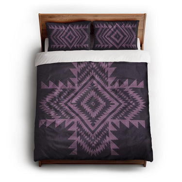Reyno Lilac & Eggplant queen - cotton - White Backing