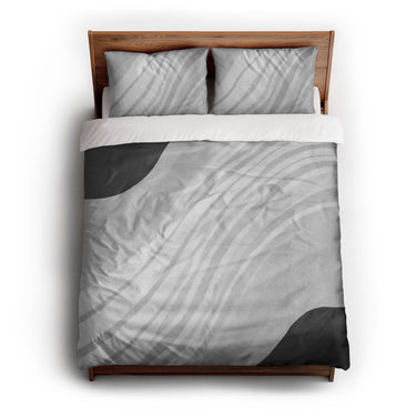 Elowin Greyscale queen - cotton - White Backing