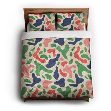 Cosimo Blue Green Red queen - cotton - White Backing