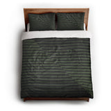 Euclid Black & Green queen - cotton - White Backing