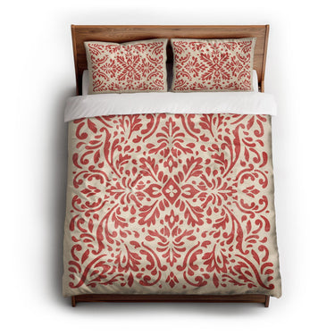 Floranna Ivory & Red queen - cotton - White Backing