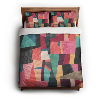 Baxter Pink Multicolor queen - cotton - White Backing
