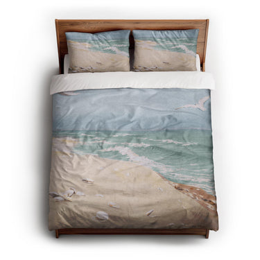 On the Beach by Fidelia Bridges queen - cotton - White Backing