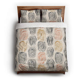 Horatio Ivory & Orange queen - cotton - White Backing