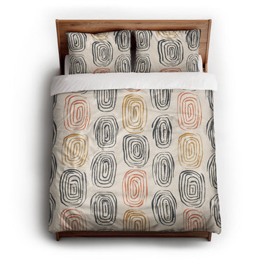 Horatio Ivory & Orange queen - cotton - White Backing