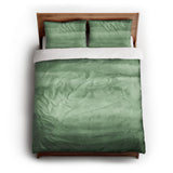Jacinda Watercolor Green Ombre queen - cotton - White Backing