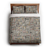 Atticus Multicolor Crosshatch queen - cotton - White Backing