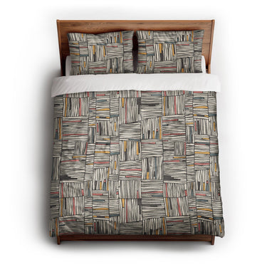 Atticus Multicolor Crosshatch queen - cotton - White Backing