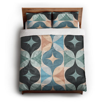 Maxine Seafoam & Peach Duvet Cover