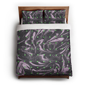 Acid Burn Purple & Green Duvet Cover
