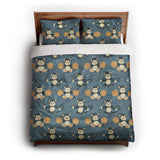 Musical Chimps queen - cotton - White Backing
