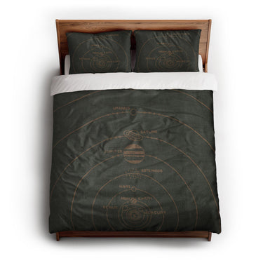 Solar System Forest & Rust queen - cotton - White Backing