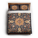 Baldwin Navy & Red queen - cotton - White Backing
