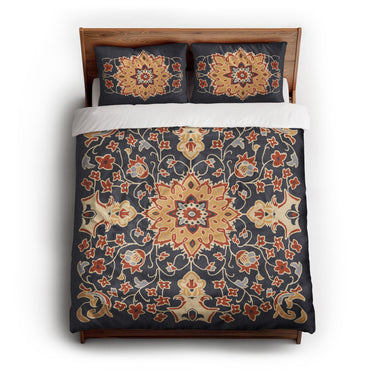 Baldwin Navy & Red queen - cotton - White Backing
