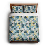 Aeolus Blue Green queen - cotton - White Backing