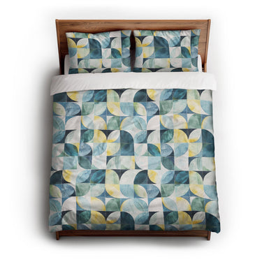 Aeolus Blue Green queen - cotton - White Backing