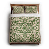 Floranna Ivory & Green queen - cotton - White Backing