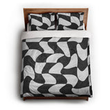 Twyla Checkered Black & White queen - cotton - White Backing