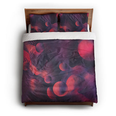 Bodolo Purple & Magenta queen - cotton - White Backing