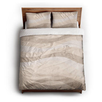 Sinuous Ivory Monochrome Duvet Cover