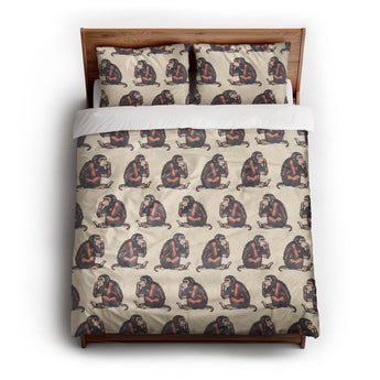 Thinking Chimps Duvet Cover