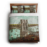 Brooklyn Bridge queen - cotton - White Backing