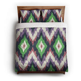 Dyani Eggplant & Matcha queen - cotton - White Backing