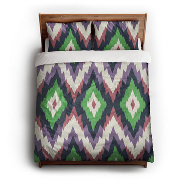 Dyani Eggplant & Matcha queen - cotton - White Backing