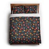 Bokeh at Night queen - cotton - White Backing