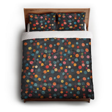 Bokeh at Night queen - cotton - White Backing
