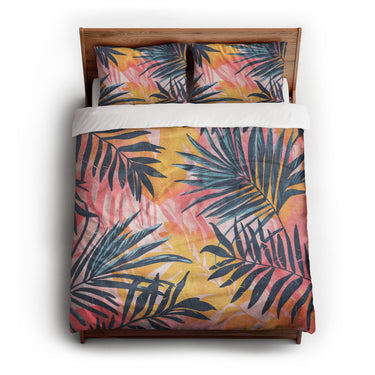 Florian Pink & Blue queen - cotton - White Backing