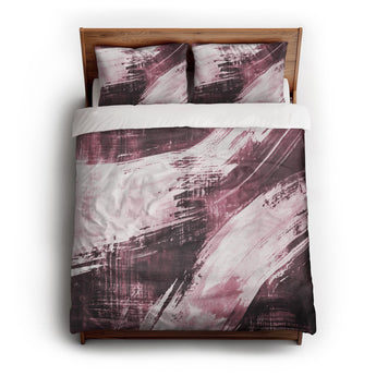 Emil Burgandy Duvet Cover